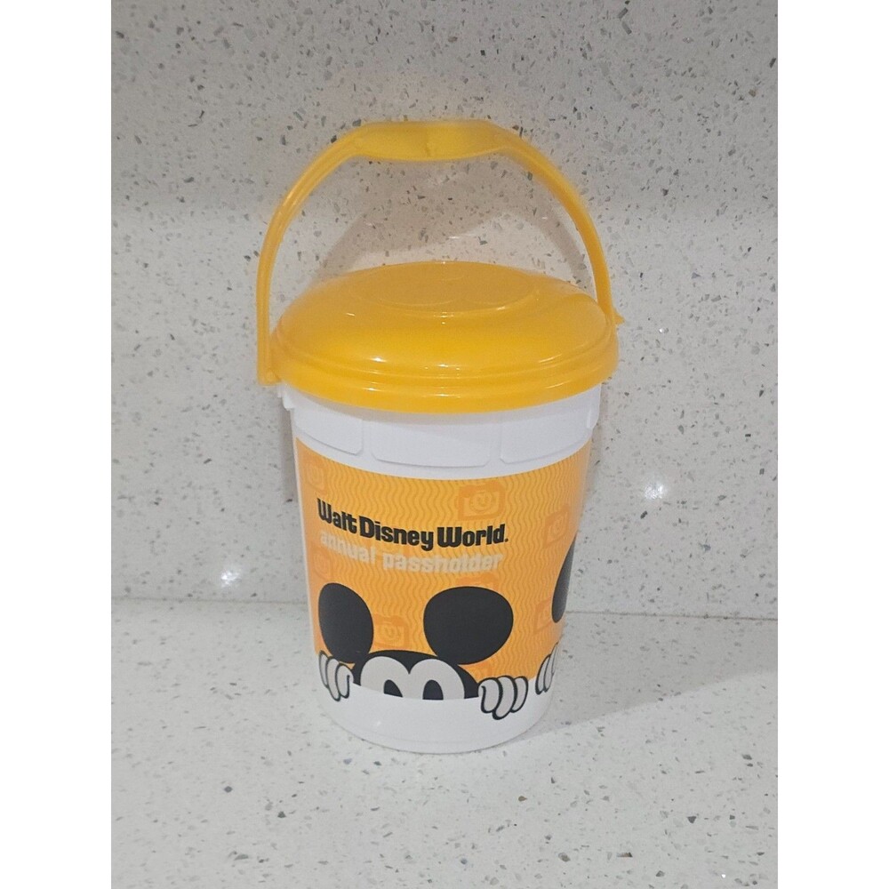 Walt Disney World Annual Passholder Popcorn Bucket Yellow Mickey Mouse AP
